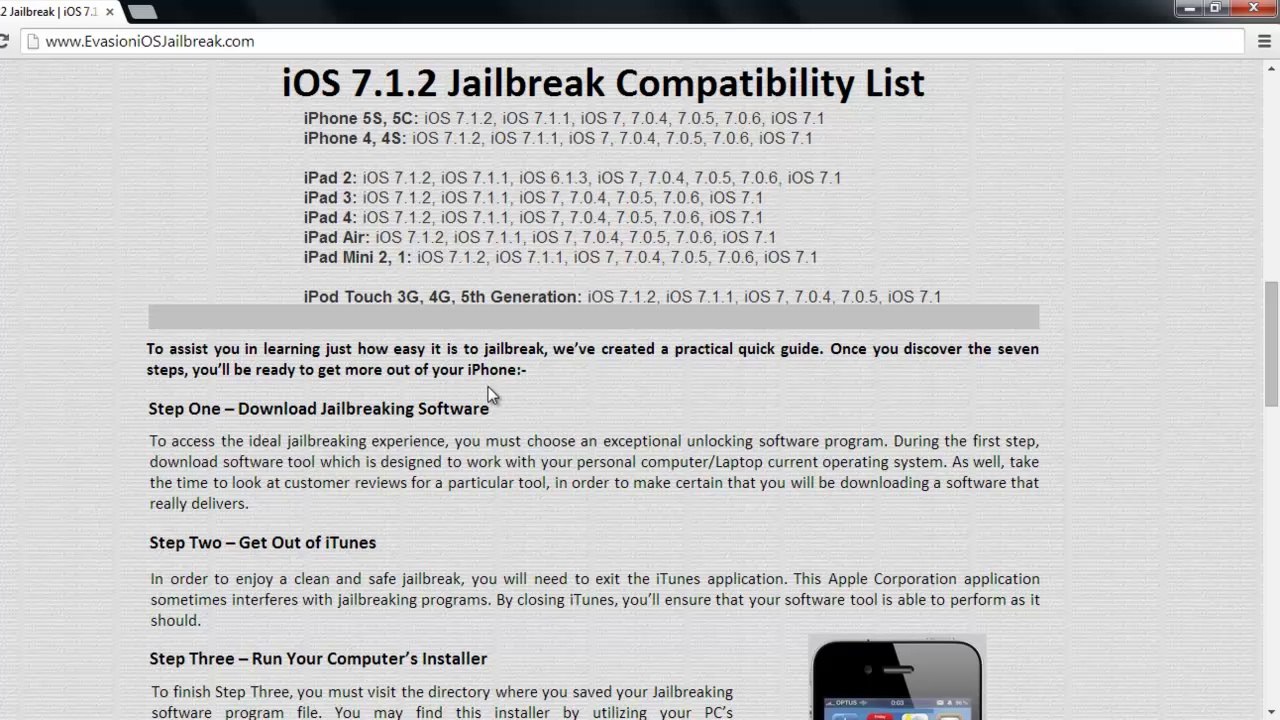Comment obtenir gratuitement Apple jailbreak ios 7.1.2 jailbreak