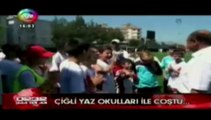 Ege Tv'de yayınlanan ''Çiğli'de yaz okulları coşkusu'' haberi.