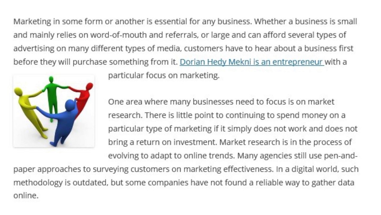 Dorian Hedy Mekni | Using Market Research and Social Media to Improve Business