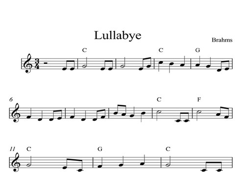 Lullabye DIGITAL SHEET MUSIC Piano Organ & Keyboard: Book 1