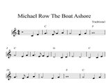 Michael Row The Boat Ashore DIGITAL SHEET MUSIC Piano Organ & Keyboard: Book 1