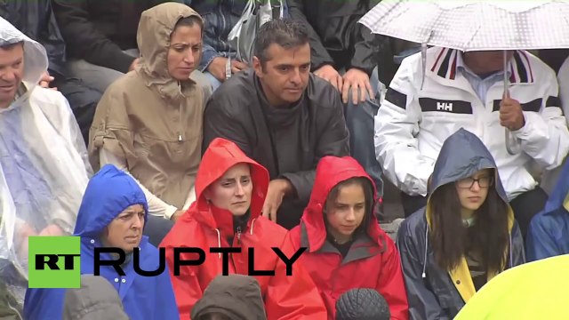 Spain: Humans wrestle horses in Rapa das Bestas