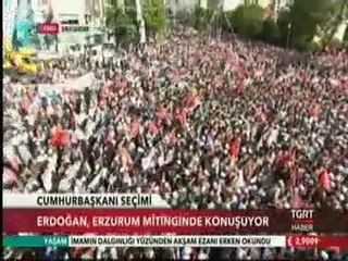 Başbakan Erdoğan Erzurum Mitingin de Nasıl Bir Cumhurbaşkanı Olacağını Anlattı