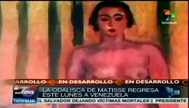 Recupera Venezuela obra de Henri Matisse Odalisca con pantalón rojo