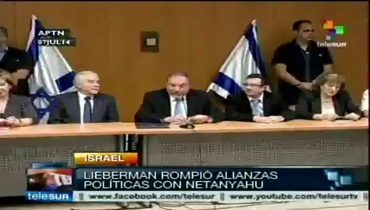 Rompe ministro israelí Avigdor Lieberman con Benjamín Netanyahu