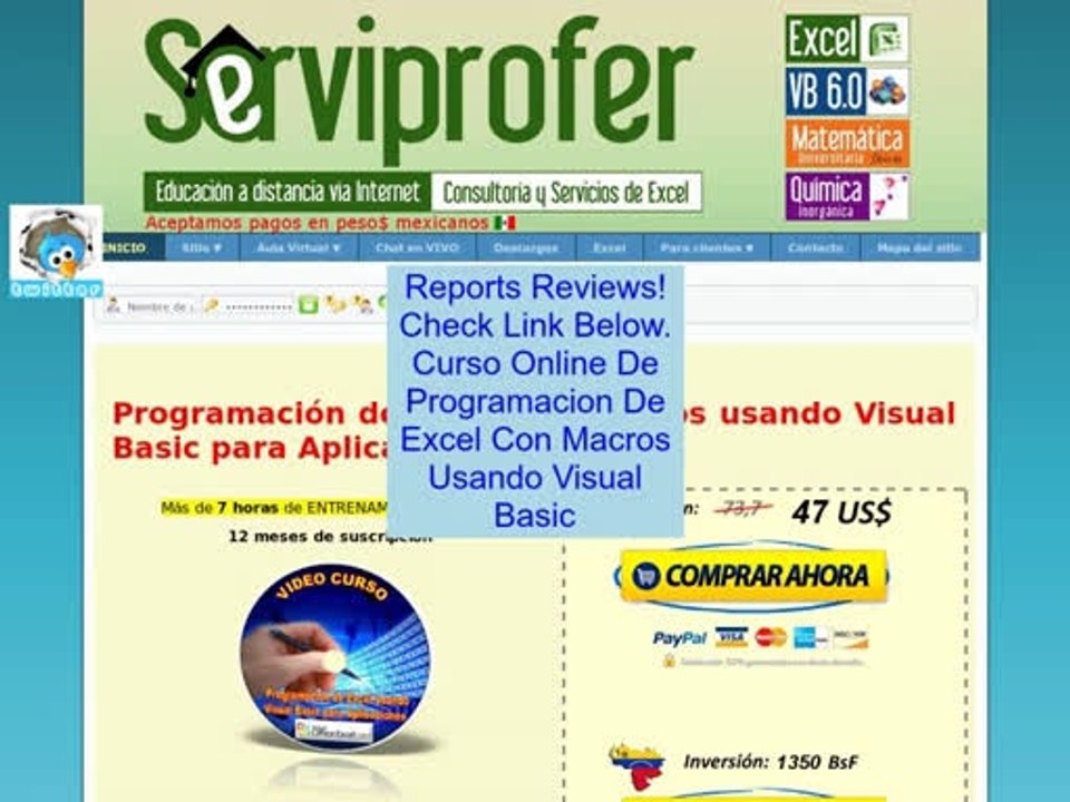 Discount on Curso Online De Programacion De Excel Con Macros Usando Visual Basic