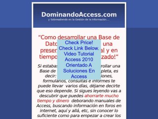 Discount on Video Tutorial Access 2010 Orientado A Soluciones En Access