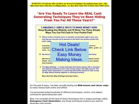 Discount on Easy Money Making Ideas.