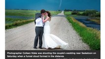 Tornado Photobombs Couple's Wedding Photos