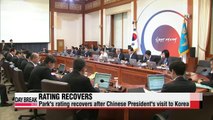 Park's rating recovers after Chinese President visits Korea