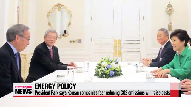 President Park Korean companies worry cutting CO2 emissions will raise costs