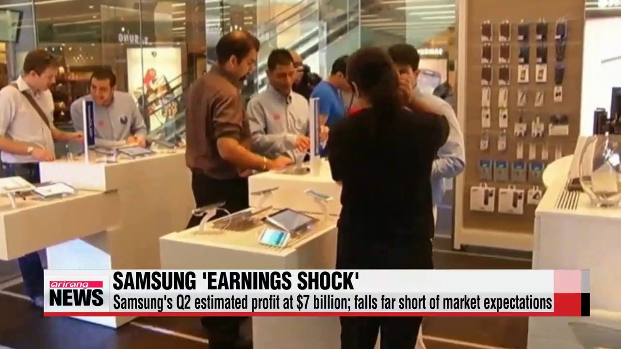 Samsung's estimated profit for Q2 at 7 billion; far below market expectations