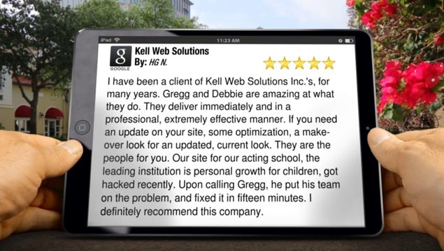 Kell Web Solutions Lake Arrowhead Superb Five Star Review by HG N.