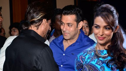 Malaika Arora Khan Reacts on Salman Shahrukh Hug - Baba Siddiquie Iftar Party 2014