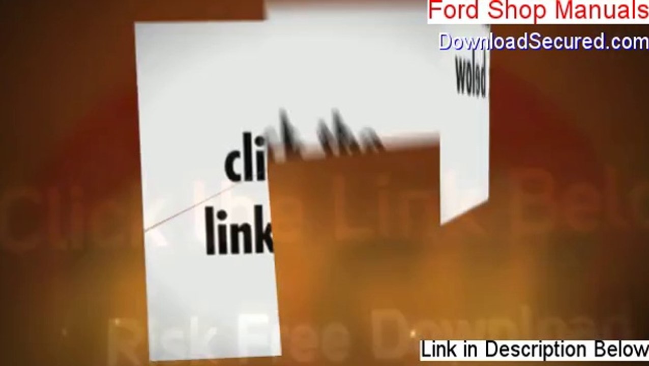 Ford Shop Manuals PDF Free - Download Here (2014)