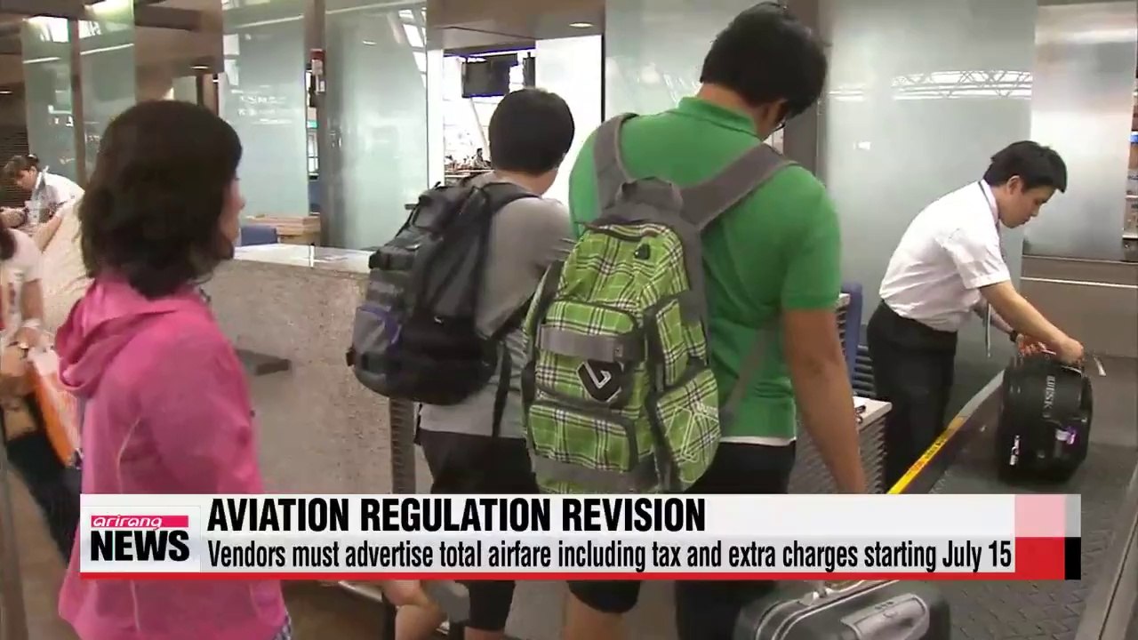 Vendors must advertise total airfare including tax and extra charges starting July 15