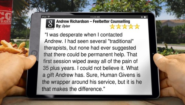 Andrew Richardson – Feelbetter Counselling East London Wonderful Five Star Review by Dylan