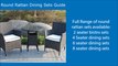Round Rattan Dining Sets - Outdoor Circular Wicker Alfresco Eating Patio Sets