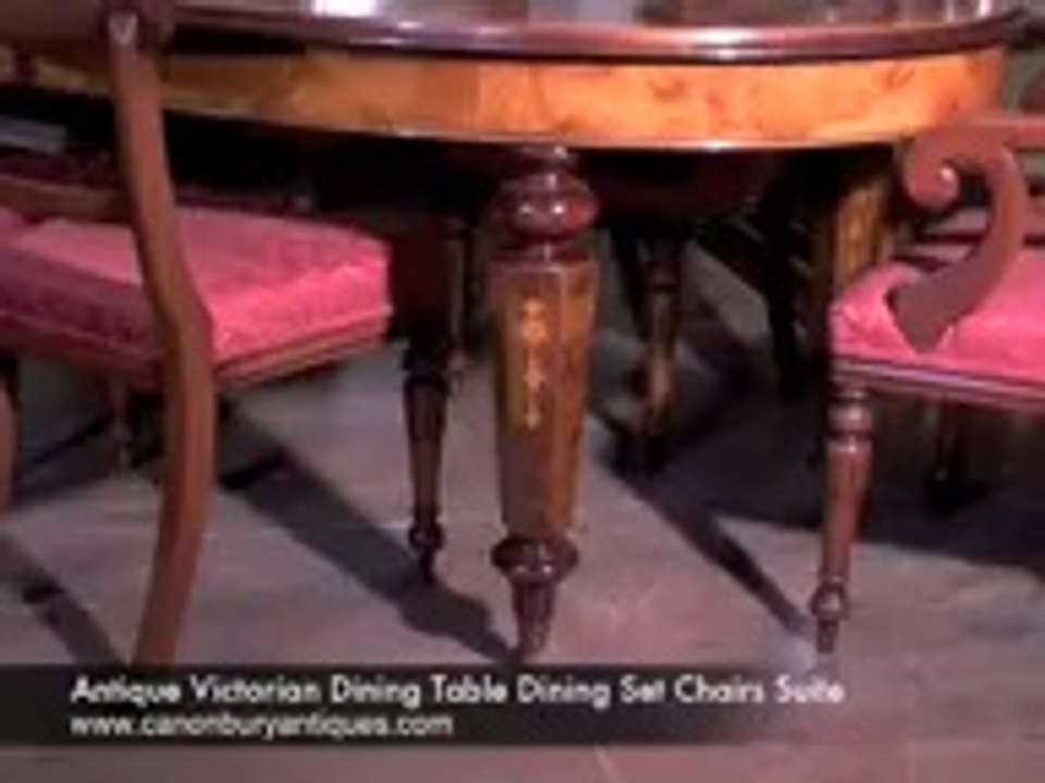 Antique Victorian Dining Table Dining Set Chairs Suite