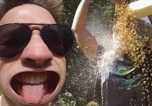 Hilarious GoPro Footage of Man Attempting to Eat and Drink