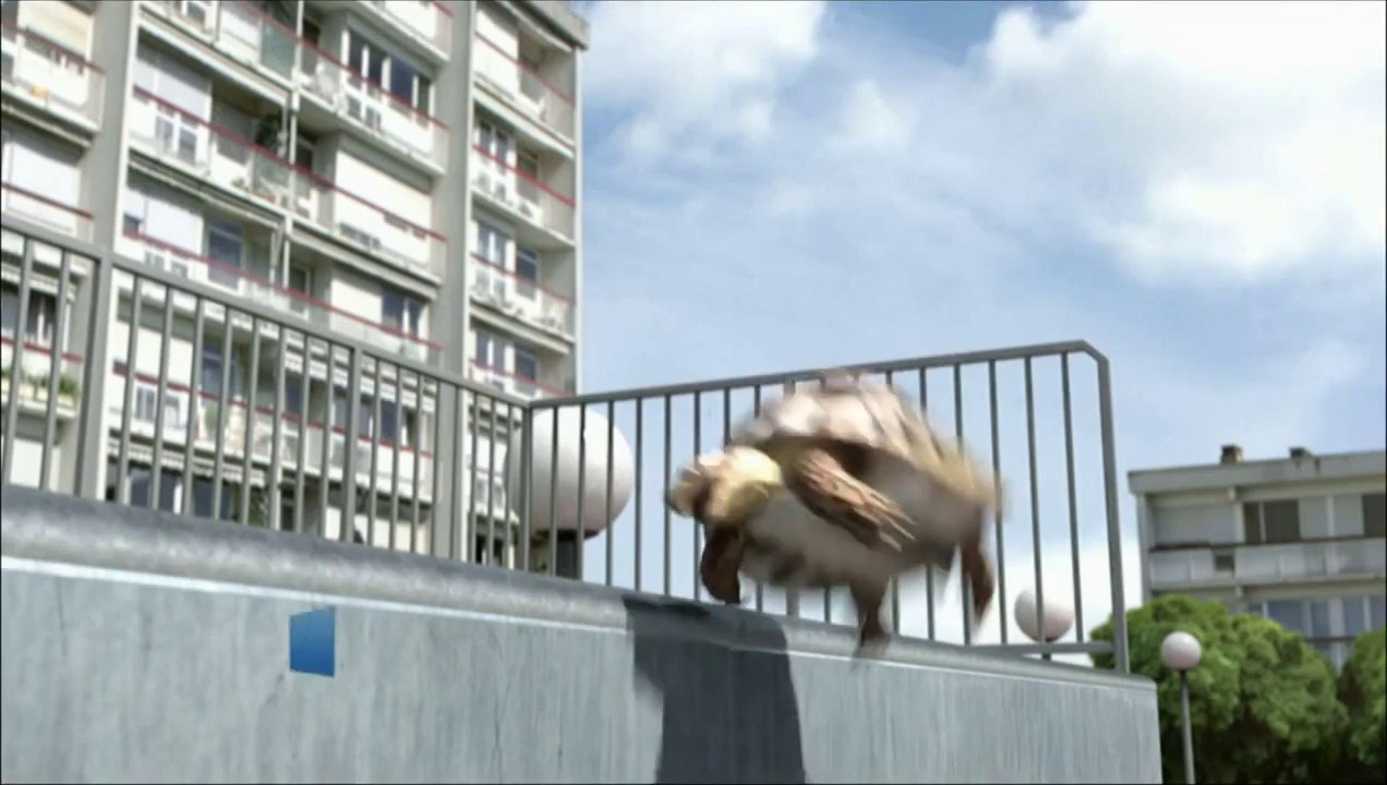Turtle skateborading on ramp - Awesome TV Jingle with animals!