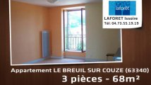 Location - appartement - LE BREUIL SUR COUZE (63340)  - 68m²