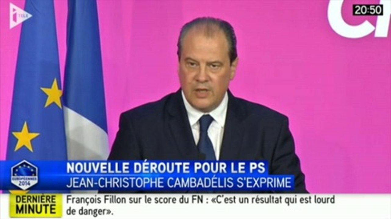 Européennes: "Un jour sombre" pour Jean-Christophe Cambadélis