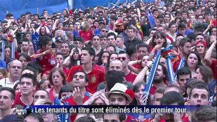 Espagne-Chili: les supporteurs espagnols sous le choc