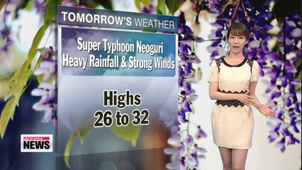 Video herunterladen: Typhoon Neoguri to hit Jeju early Wednesday