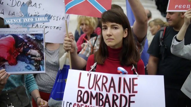 Protest against the war in Ukraine and the massacre of Donbass civilians - Paris / France