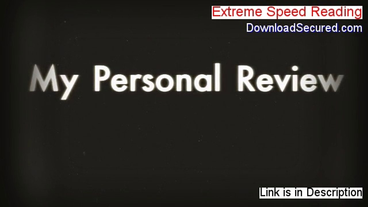 Extreme Speed Reading PDF - Instant Download [2014]