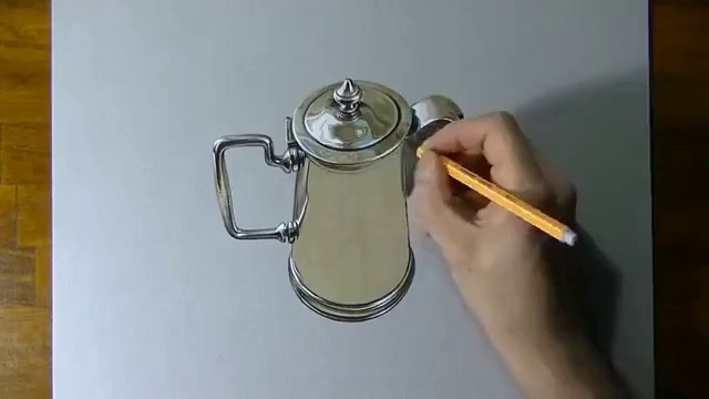 Drawing Time Lapse Silver Pitcher