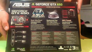 ► ASUS GeForce GTX 650 1Go Déballage et présentation