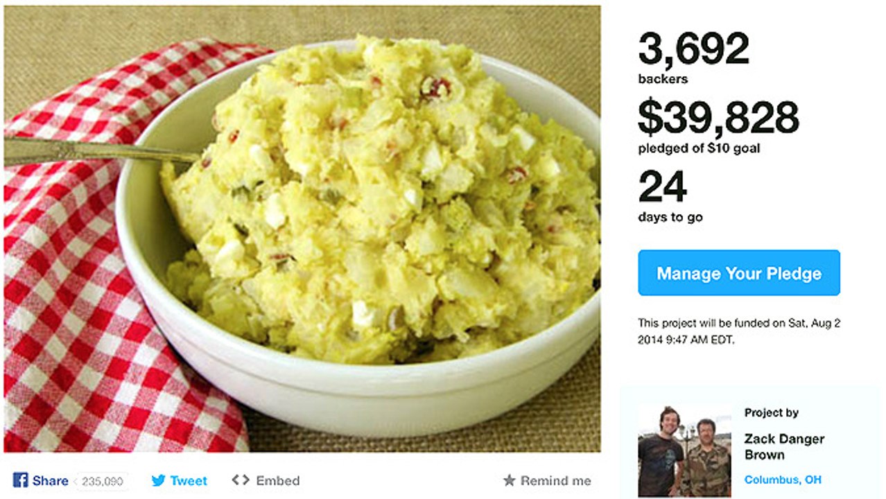 Potato Salad Campaign On Kickstarter Takes Internet By Storm