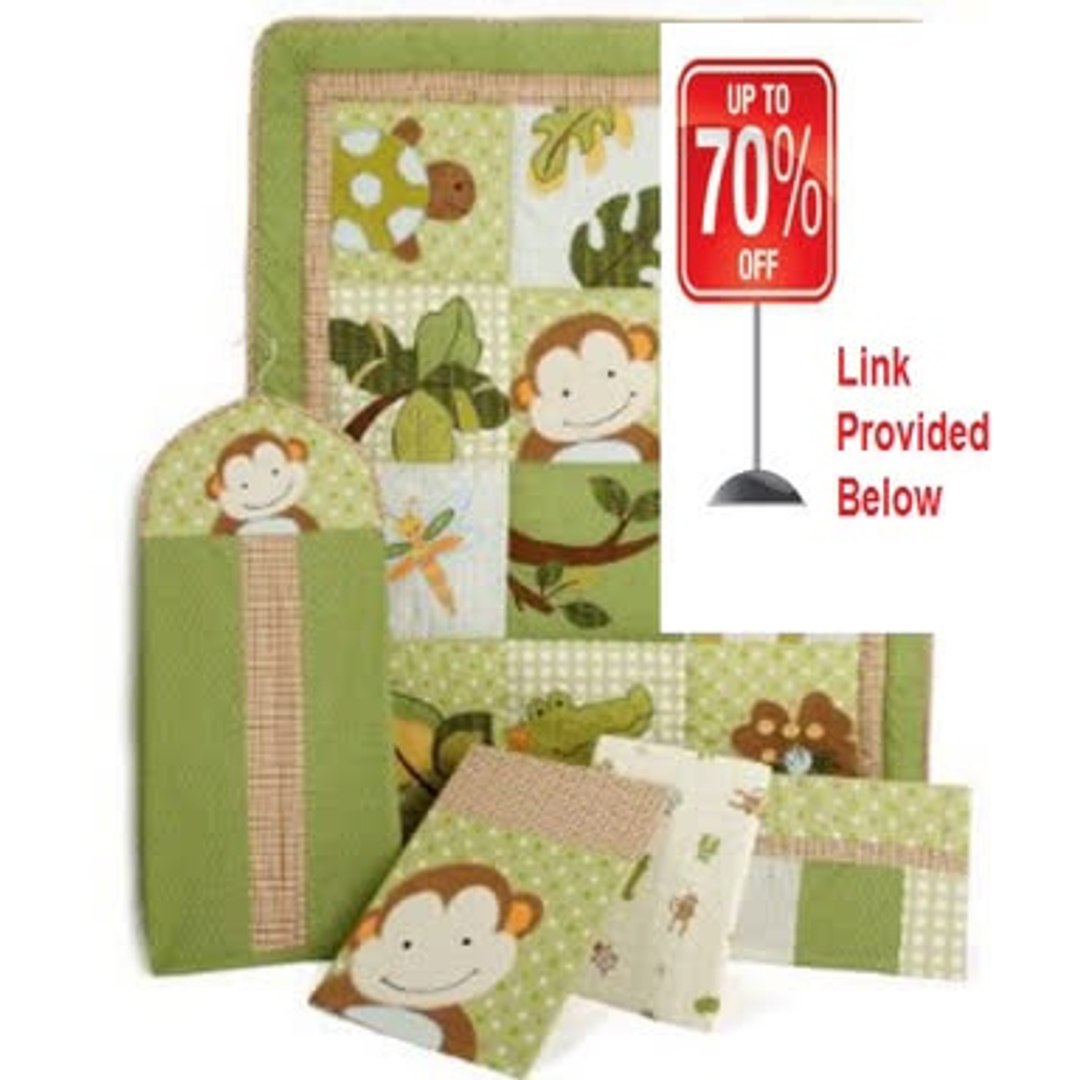 Best Price Lambs Ivy Papagayo 5 Piece Crib Bedding Set Green