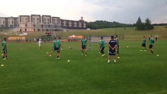 Προπόνηση Παναθηναϊκού στην Πολωνία (8/7) - ποδοβόλεϊ