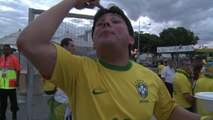 Hinchas brasileños, entre la humillación y la tristeza