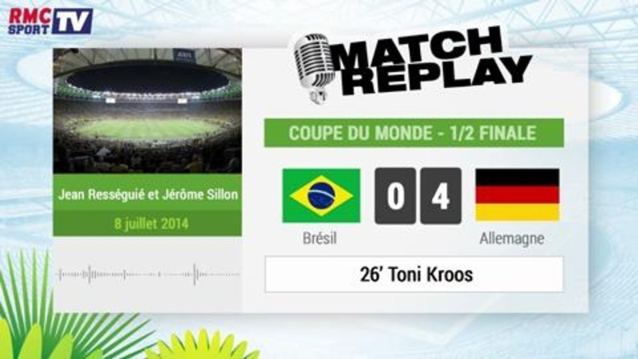 Brésil - Allemagne : Le Match Replay avec le son RMC Sport ! 08/07