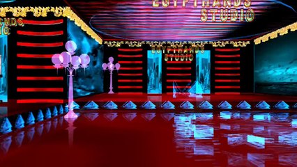 Virtual Studio - Talk Show -  Light Blue and Red - Egypthands-