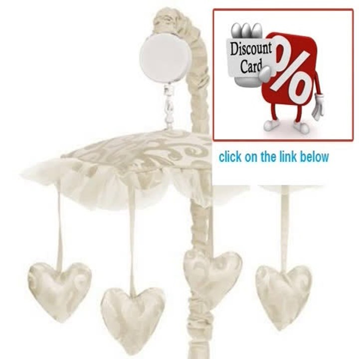 Best Price Champagne and Ivory Victoria Musical Baby Crib Mobile by Sweet Jojo Designs Review