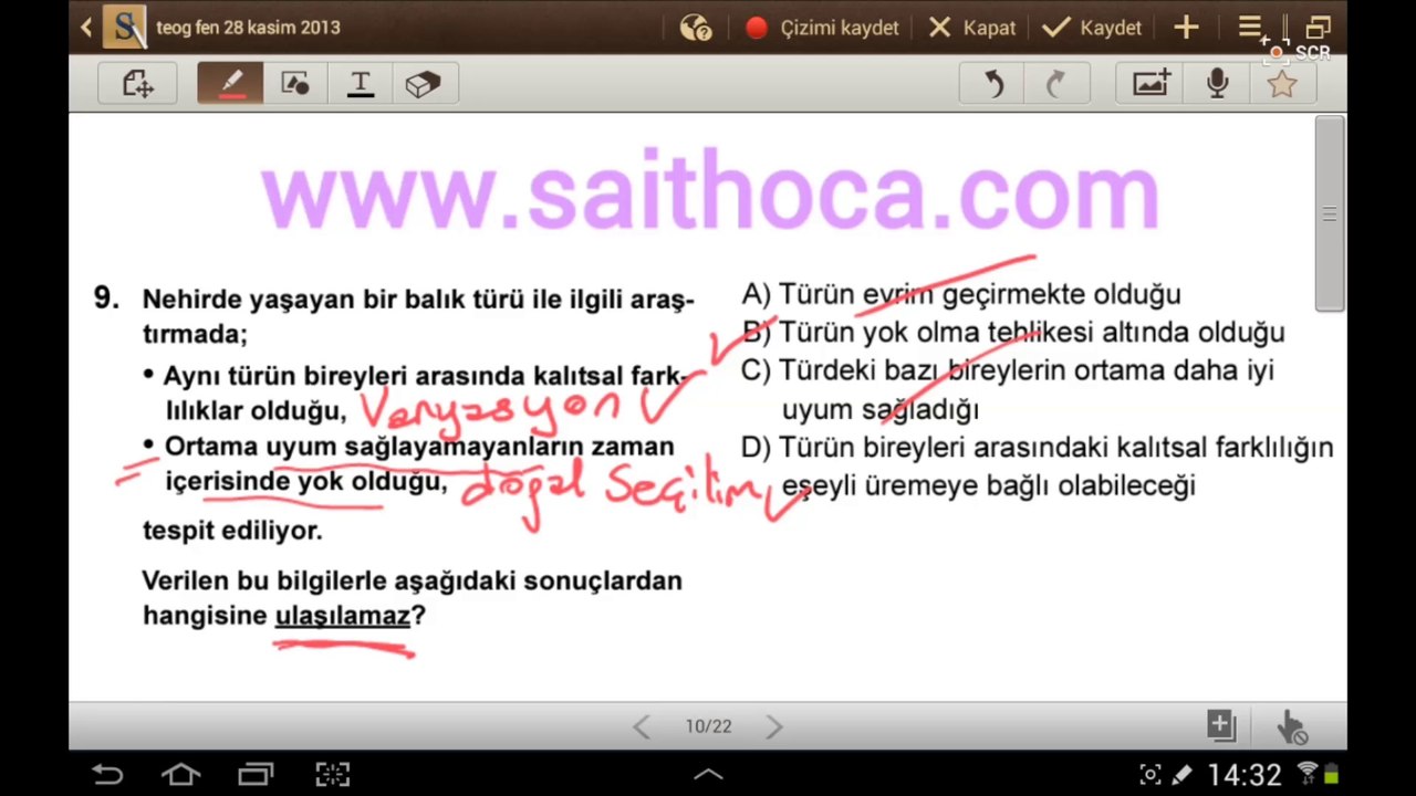 teog fen ve teknoloji soru çözüm 8. sınıf 28 kasım 2013 birinci dönem özel ders www.saithoca.com - matematik özel ders - fen özel ders - beylikdüzü özel ders-Teog fen soru çözümü , teog matematik soru çözümü , özel ders , özelders , ozel ders , ozelders,