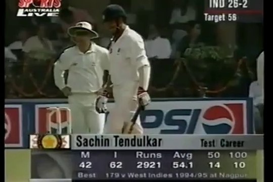 Sachin Tendulkar 1st time facing Glenn McGrath in test cricket
