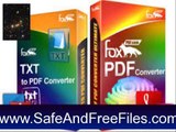 Get FoxPDF TXT to PDF Converter 3.0 Serial Key Free Download