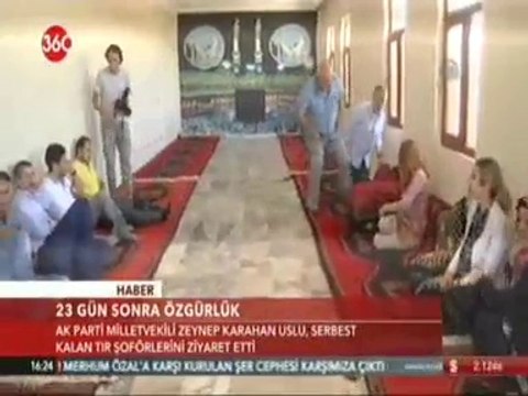 Zeynep Karahan Uslu, 8 Temmuz 2014, 360 TV, Kurtarılan Rehinelerin Aile Ziyareti