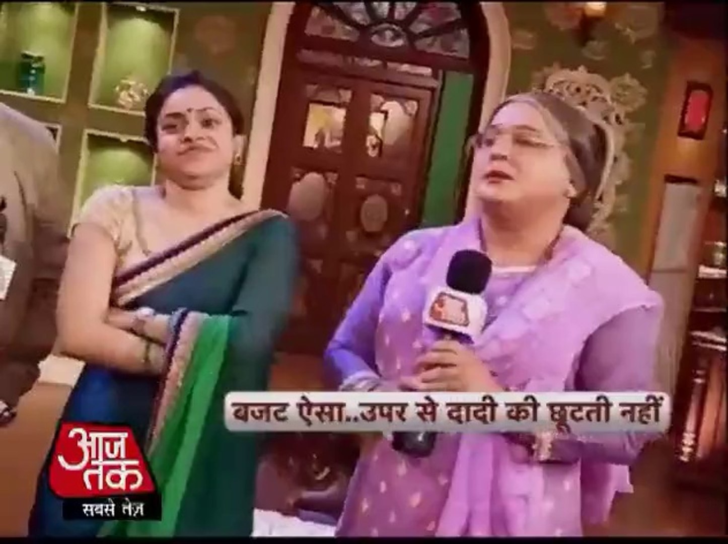 Aaj tak team at Bittu Sharma's house