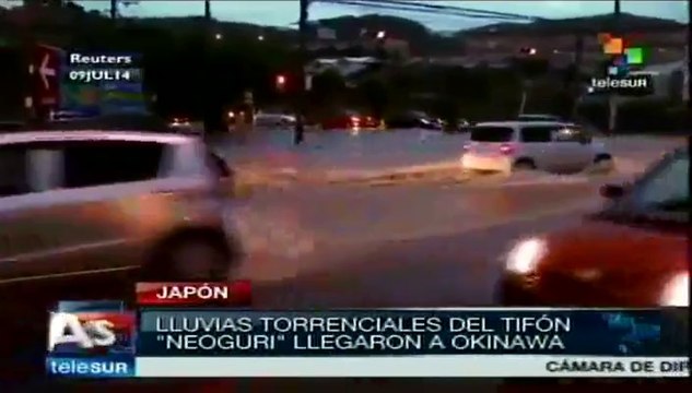 Japón: Tifón Neoguri provoca desbordamientos de ríos en Okinawa