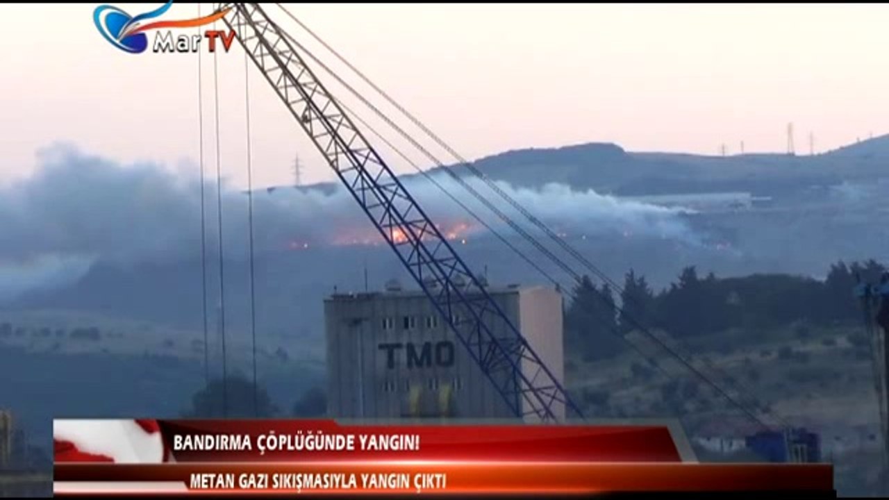 BANDIRMA ÇÖPLÜĞÜNDE YANGIN!
