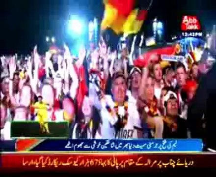 German fans elated at win, Buses set ablaze in Brazil