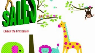 Best Price Toprate (TM) Owl Cartoon Animals Birds Monkeys on Tree Nursery Wall Art Stickers Decal for Nursery Home Decor Boys and Girls Children Courtyard Baby Kid's Room Review