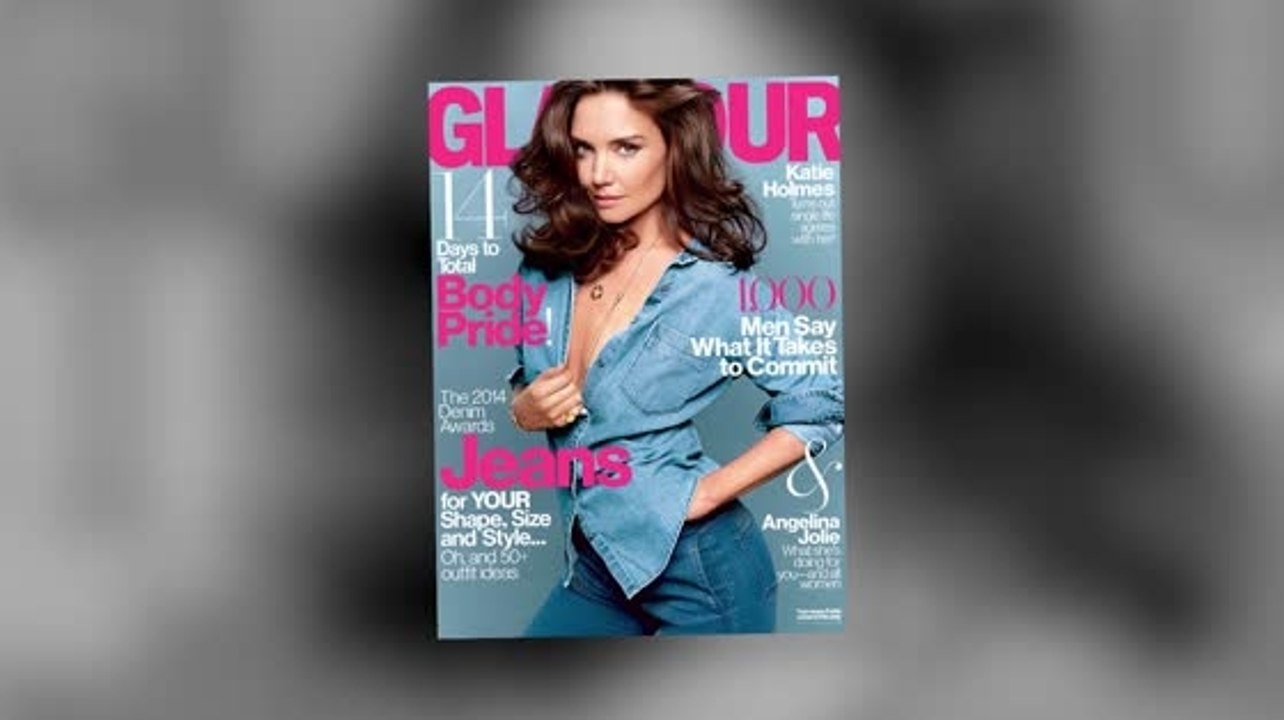 Katie holmes auf dem titelblatt von glamour magazine
